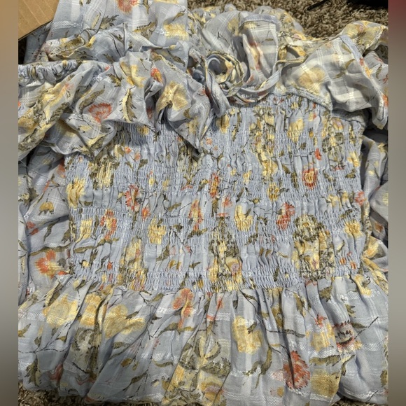 NWT Small Free People - Oasis Printed Midi Lavender Combo Women’s Dress S NEW - Picture 7 of 12